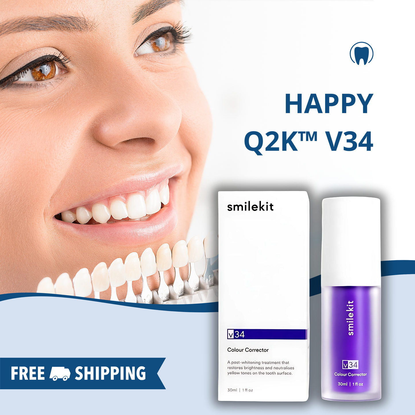 HappyQ2K™ V34 Colour Corrector Serum