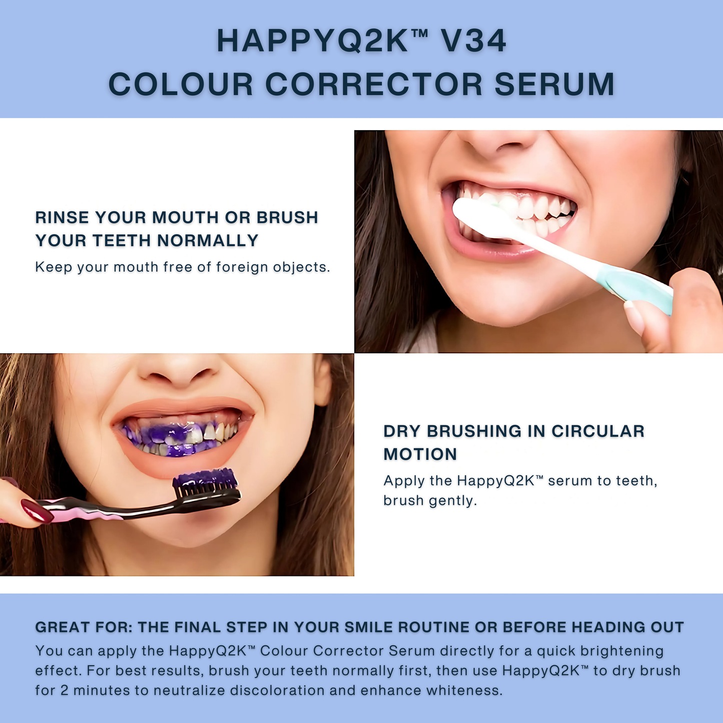 HappyQ2K™ V34 Colour Corrector Serum