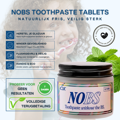 Premium NOBS Tandpasta Tabletten (NOBS Toothpaste Tablets)